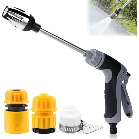 Nettoyeur haute pression portable – Pistolet eau avec raccord – 3 modes, buse rotative 360° – Pour voiture, sol, mur (1/5)