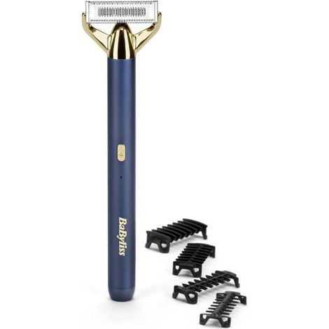 Beard trimmer and razor - BABYLISS - X-Blade Super-X Metal - Cordless - 45 min battery life - 4 combs - Gold & navy blue edition (1/5)