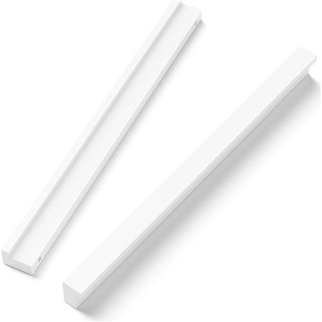 Juego de 2 tiradores para muebles, aleación de aluminio, separación de 192 mm, color blanco, para cocina y baño. (1/5)