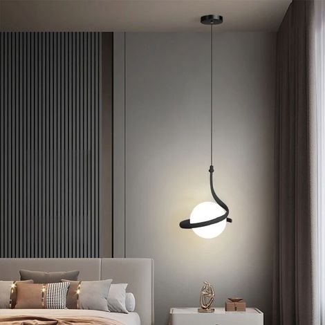 Suspension LED de style scandinave, luminaire d'intérieur, suspension à abat-jour en verre, pour cuisine et salon (ampoule non fournie) (1/5)