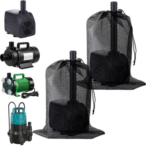 Sac en filet pour filtre de pompe, 41 x 31 cm, sac filtrant pour pompe de bassin, sac filtrant pour aquarium, sac filtrant avec cordon de serrage, sac barrière de pompe, grand sac filtrant pour bassin (1/5)
