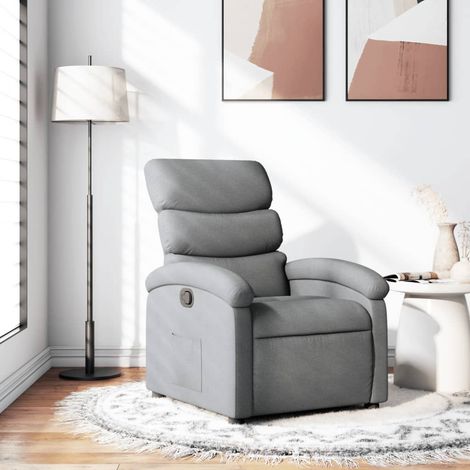 Relaxsessel, hellgrauer Stoff