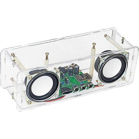 Montagesatz für 2-Kanal-Bluetooth-Lautsprecher, Stereo-Verstärkerplatine, Elektronikprodukt, Lötübungsteil mit Gehäuse (1/5)