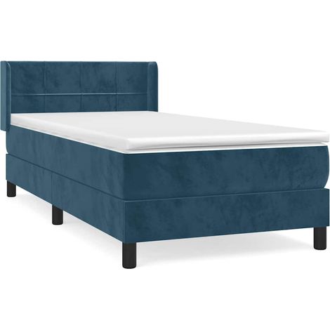 Maison Exclusive - Boxspringbett mit Matratze Dunkelblau 80x200 c (1/5)