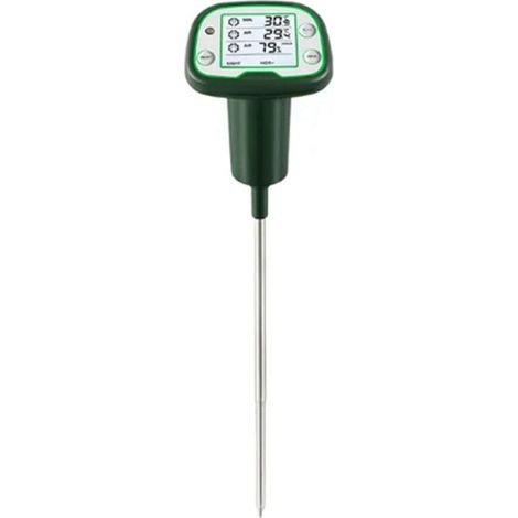 Testeur De Sol Numérique - Température Sol Et Air - Hygromètre - Intensité Lumineuse - Écran LCD Rétroéclairé - 1 Pièce (1/5)
