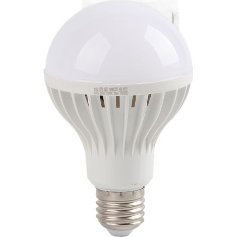 Ampoule LED E27 220V à détection sonore et lumineuse, éclairage automatique jour/nuit, capteur de bruit, veilleuse auto allumage/extinction.