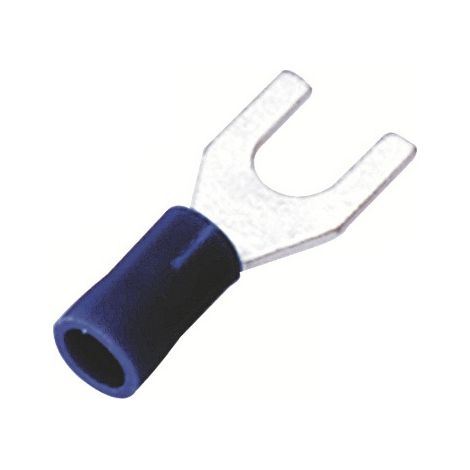 Cosse à fourche à sertir RS PRO Isolé, Bleu 14AWG 2.5mm² 16AWG 1.5mm²