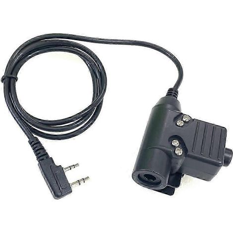 Adaptateur PTT U94 pour casque talkie-walkie, adaptateur casque tactique prise K vers prise 7,1 QAQ (1/5)