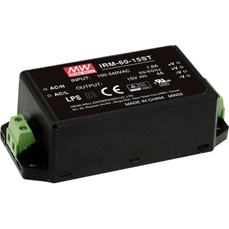 Bloc d'alimentation imprimé AC/DC MEAN WELL IRM-60-12ST, 12 V-/5 A, 60 W