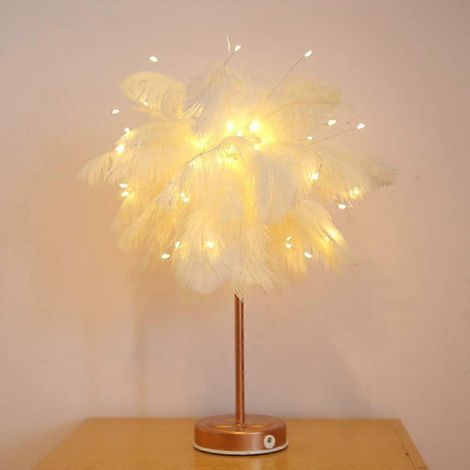 Lampe de table LED à ressort avec télécommande, minuterie 3 vitesses / réglage de la luminosité 3 niveaux (25 % / 50 % / 100 %) / 3 modes d'éclairage, style nordique moderne (1/5)