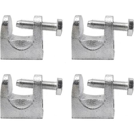royaluxe -4 Pièces Pince Poutre, Pinces Support Acier Galvanisé, Pince Poutrelle, Pince Pour Profilé KCK, Ouverture 25mm, Utilisé Dans l'électricité, le Pétrole, la Construction, l'acier et d'autres I (1/5)