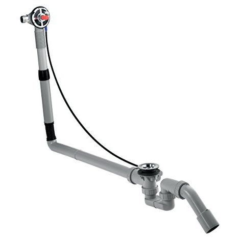 Hansgrohe Exafill Corpo incasso erogazione vasca, set scarico e troppopieno per vasche da bagno speciali, 58126180 (1/4)