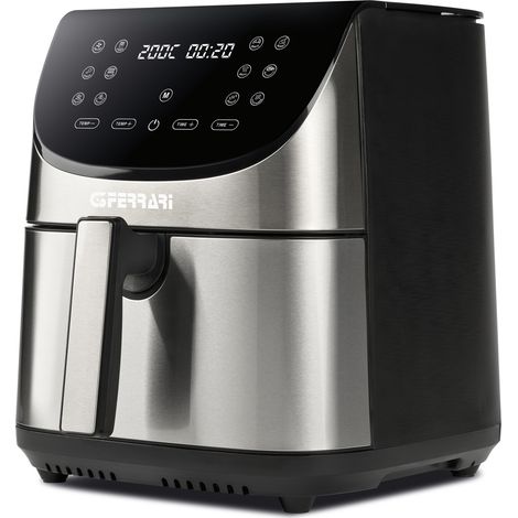 Friteuse à air chaud G3 Ferrari FRIGGISANO XXL Single 8 L Indépendante 1700 W Noir, Acier inoxydable