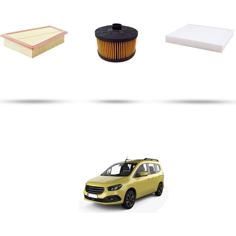Kit tagliando 3 filtri compatibile con Mercedes Classe T (W420) 180 96kw Dal 2021 (1/4)