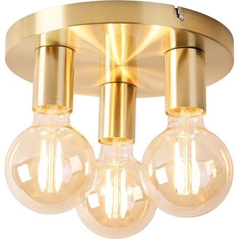 Smart Ceiling Light Gold Round Incl. 3 Wifi G95 - Facil (1/5)