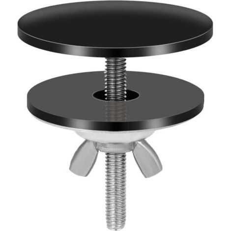 Tapa Agujero Grifo 5 cm para Fregadero - Acero Inox Negro - Estanco y Universal - Fácil Instalación