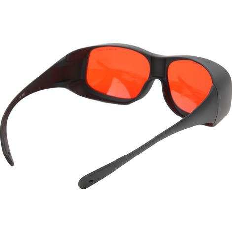 Lunettes de protection laser 532 nm avec verres rouges, protection oculaire en polycarbonate, noires (1/5)