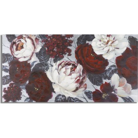 Toile Peinture Déco "Flower" 60x120cm Multicolore (1/5)