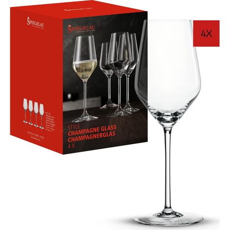 Lot de 4 flûtes à champagne en cristal de 310 ml Passe au lave-vaisselle (1/5)