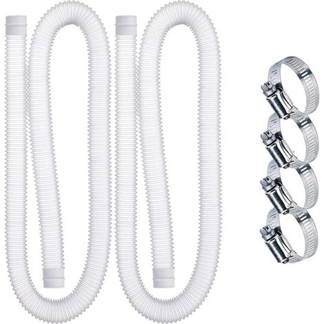 Tuyaux de remplacement pour piscine, tuyaux de remplacement pour pompe de filtre de piscine de 1,25 pouces de diamtre (2 pices), PE anti-torsion de qualit suprieure, compatibles avec les pompes 33 (1/5)