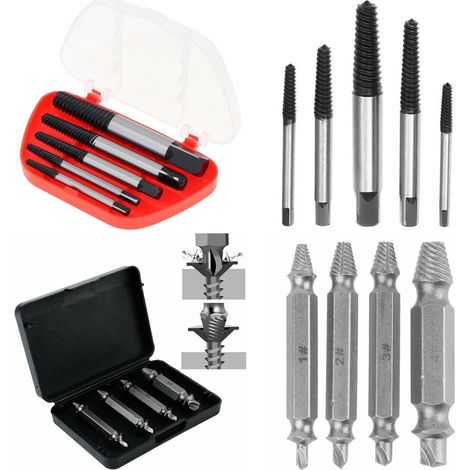 5 Extracteur de vis, Acier à outils, Vis endommagées M3-M18, Têtes cassées, Atelier maison garage (1/5)