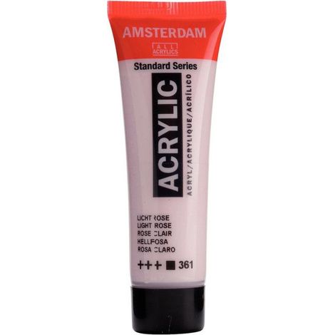 Peinture acrylique - Amsterdam - Rosa Chiaro - 20 Ml - Haute résistance à la lumière - Diluable à l'eau (1/2)