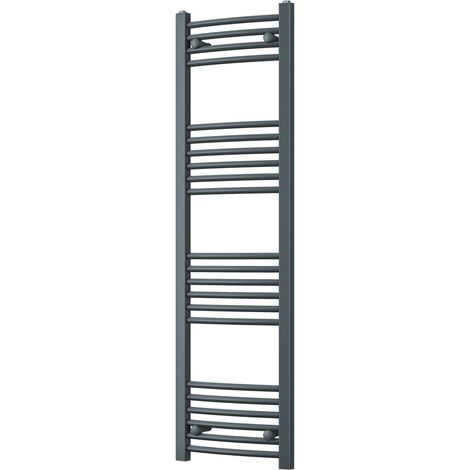 Zennor - Anthracite Heated Towel Rail - H1400mm x W400mm - Curved (1/3)