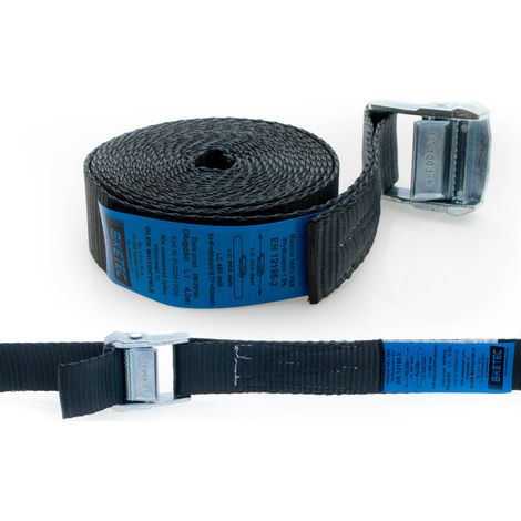 Sangle de transport Biketec 35 mm/3MB avec boucle autobloquante, noire (homologation)