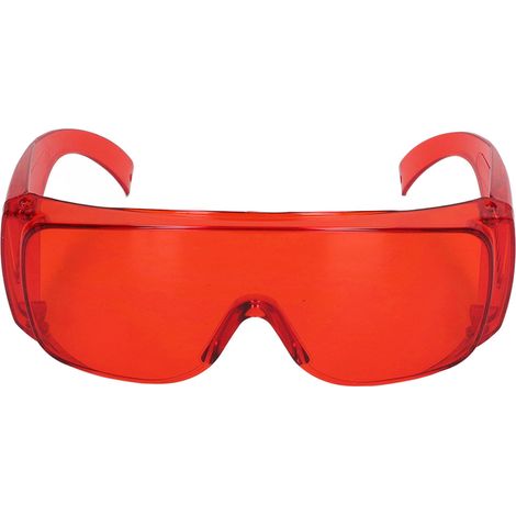 Lunettes de sécurité laser pour la gamme de longueurs d'onde 180-532 nm, lunettes de protection contre la lumière intense avec verres rouges, idéales pour les techniciens en fibre optique, protection (1/5)
