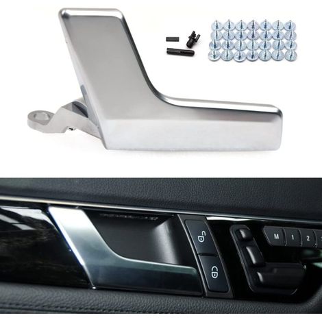 Irovami Poignée porte W204 X204 – Argent mat, gauche, Mercedes – Idéal pour Classe C, GLK 2008-2015 (1/5)