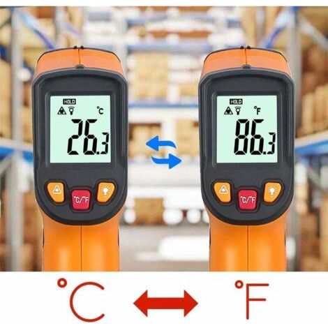 Infrarot-Thermometer, hochpräzises elektronisches Wasserthermometer für industrielle Anwendungen, 600B-50, 600 °C, einstellbarer Emissionsgrad (1/3)