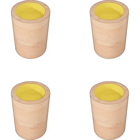 runde Beine aus Massivholz – +3,5 oder 5 cm – für Sofa, Schreibtisch, Tisch, Stühle