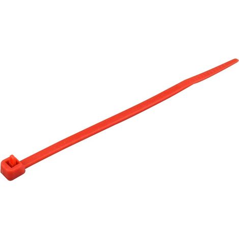Serre-câble RS PRO 200mm x 4,6 mm Rouge en Nylon 66 ( Prix pour Sachet de 25 )