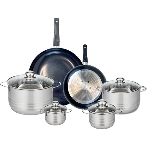 Ensemble de 2 Poêles de cuisson 24 et 32 cm et 4 faitouts 12, 14, 20 et 24 cm Elo Prima Brillant (1/5)