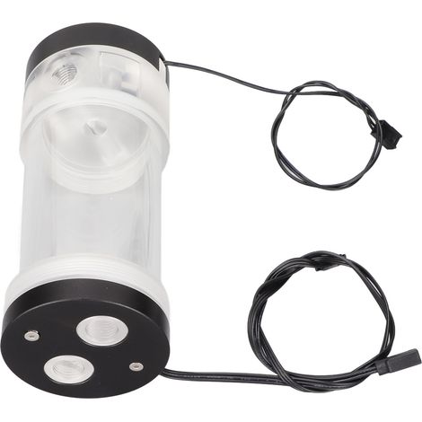 200-ml-Ausgleichsbehälter für Flüssigkeitskühlung mit RGB-Temperaturanzeige, 160 mm G1/4 zylindrisch für Computer, Schwarz und Rot (1/5)