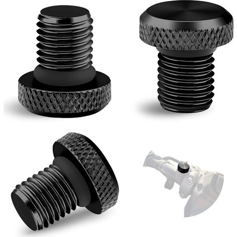 M10 Motorcycle Mirror Oburation Caps - CNC Aluminum Screw 2 Pieces (Right/Left Thread) Waterproof (1/5)