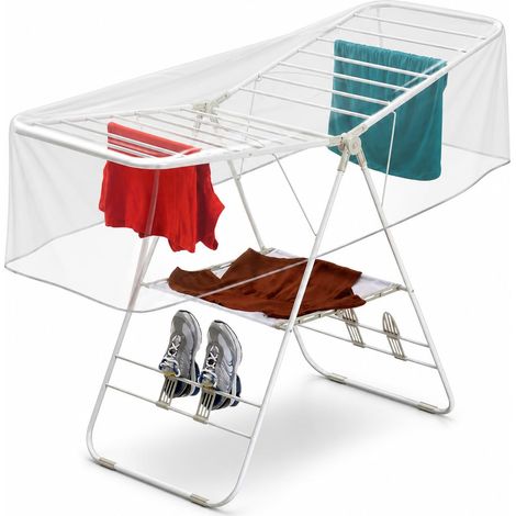 Séchoir à linge rotatif pour extérieur, housse imperméable et respirante pour vêtements, protège de la pluie, du soleil, sac à linge (lot de 2, 150 x 280 cm) (1/5)