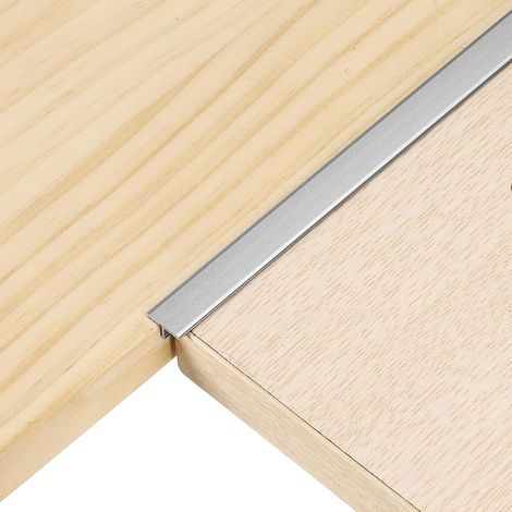 4Pcs 2.9ft x 0.39" Profilés De Transition En T Pour Sol, Bords En Alliage D'Aluminium Pour Remplir Les Interstices Entre Lames De Parquet, Carrelage Et Sols Vinyle, Gris (1/5)