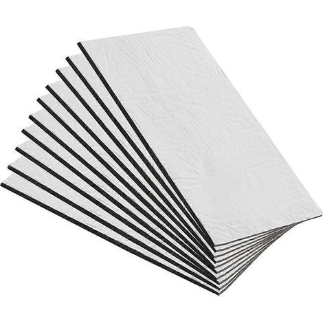 Lot de 10 tapis isolants phoniques auto-adhésifs pour voiture, imperméables et ignifugés (1/5)