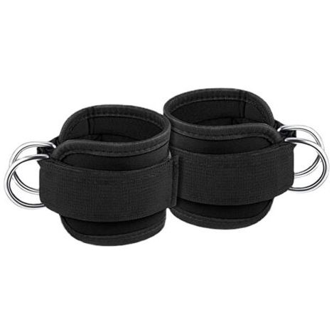 Correa de tobillo für culturismo, polea de fitness, correas de tobillo con Doppel anilla für glúteos, piernas y ejercicios abdominales, 2 piezas (1/2)