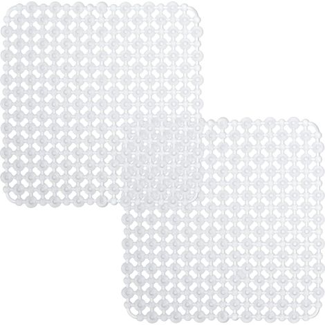 2 Pièces Tapis évier, 27x27 cm, PVC Découpable, Drainage Efficace, Accessoire Cuisine, Vaisselle et Légumes (1/5)