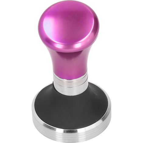 Tasseur à café plat 58 mm, base en acier inoxydable, marteau à café moulu, accessoires de cuisine, rouge rose (1/5)