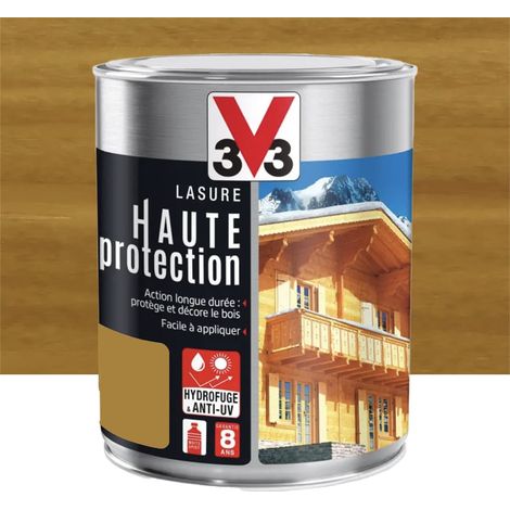 Lasure Haute Protection Glycéro 8ans V33 Chêne doré 1 L (1/3)