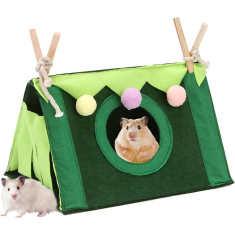 Casa para cobayas, cueva acogedora, cama para cobayas, cama para chinchillas, accesorios para ratas, juguetes, tienda de campaña, juguete para hurones, chinchillas, erizos, hámsteres, mantas, ratas (v