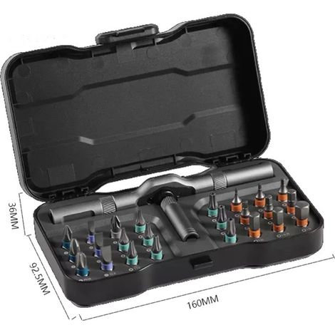 Set di cacciaviti isolati 24 in 1, mini cacciavite a cricchetto fai da te, set di cacciaviti di precisione autoassemblanti staccabili, kit di utensili magnetici di precisione fai da te per computer, t