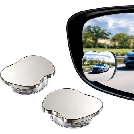 Set mit 2 Totwinkelspiegeln – Breite: 6 cm – Silber – 2026 Premium – Metall und Glas (1/5)