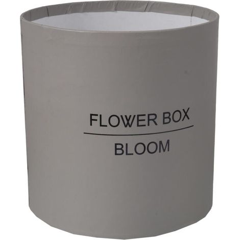 Blumenbox, Schachtel für Blumen, Geschenk, Dekoration, grau, mittel (1/2)