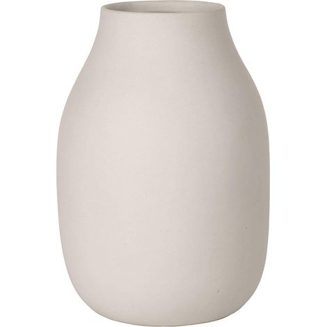 Vaso blomus -COLORA- L in gres, Moonbeam, elegante e decorativo vaso da tavolo, accessorio per la casa che rispetta le superfici (H/L/P: 20 x 14 x 14 cm, 65705) (1/3)