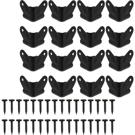 d'angle Noir Prévention des Collisions 16 Pièces Vis et Installation Facile pour Meubles et Caissons de Haut-parleurs (1/5)