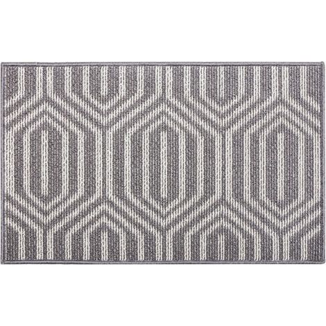 Tapis de Porte Antidérapant, 50 x 80 cm Paillasson Doux Lavable en Machine Tapis d'entrée pour intérieur, extérieur, Salon, Cour, Porte arrière Avant - Gris (1/5)